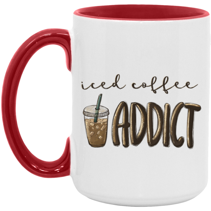 Iced Coffee Addict 15 oz Coffee Mug