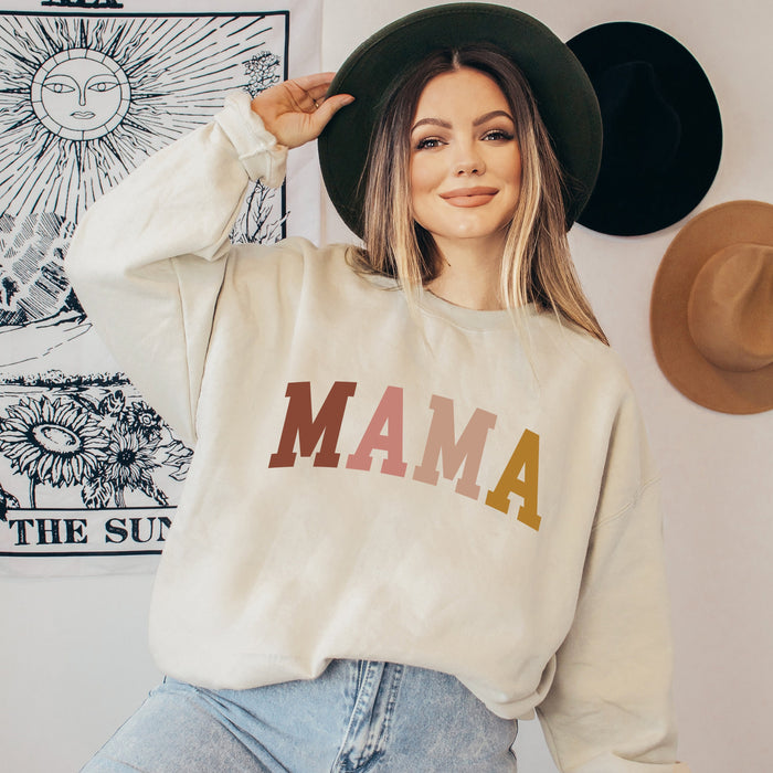 Mama Neutral Color Block Sweatshirt