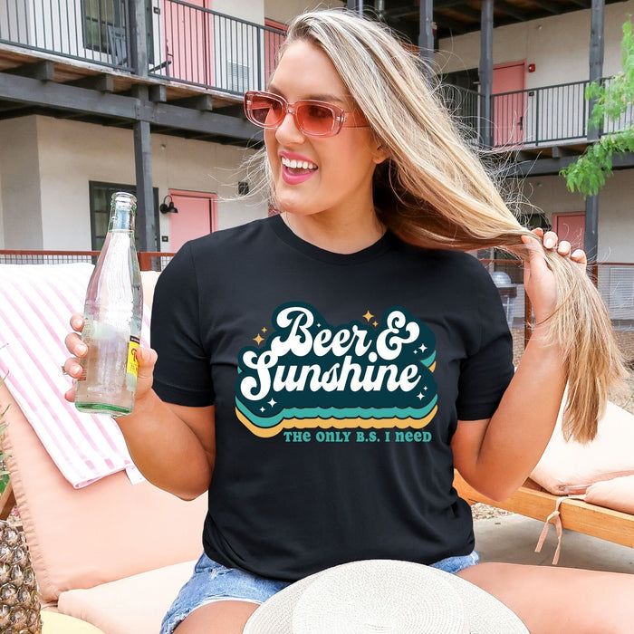 Beer and Sunshine The Only B.S. I Need T-Shirt