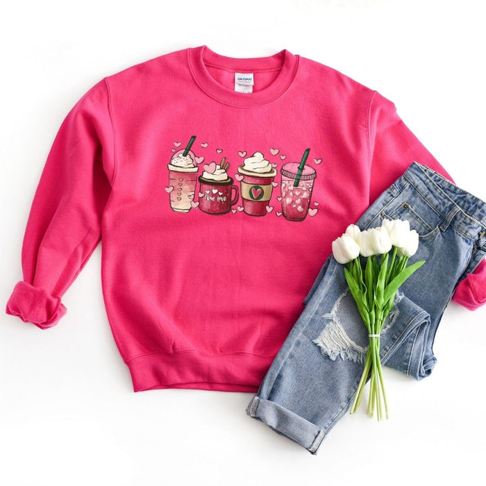 Pink Love Cups Sweatshirt