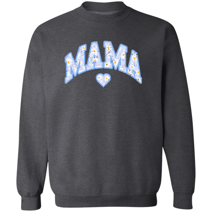 Mama Floral Daisy Sweatshirt (Blue)