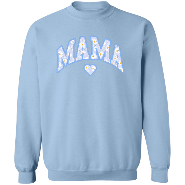 Mama Floral Daisy Sweatshirt (Blue)