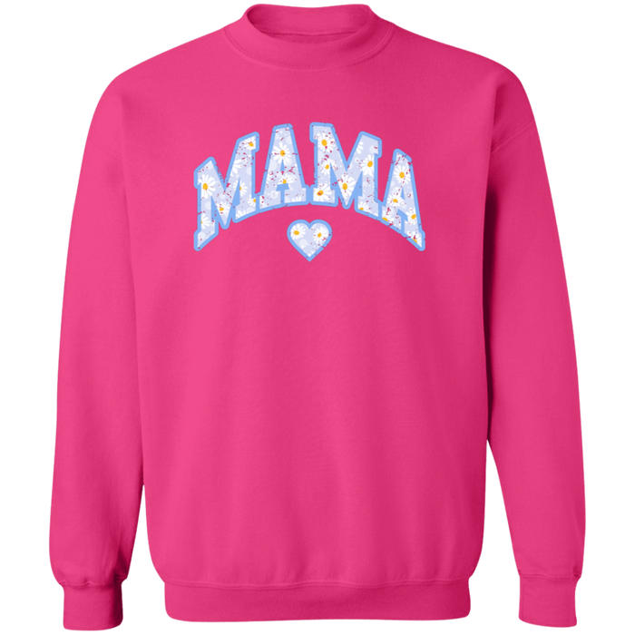 Mama Floral Daisy Sweatshirt (Blue)