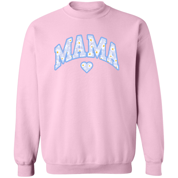 Mama Floral Daisy Sweatshirt (Blue)