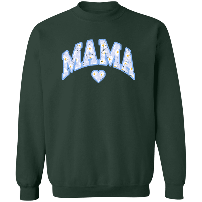 Mama Floral Daisy Sweatshirt (Blue)