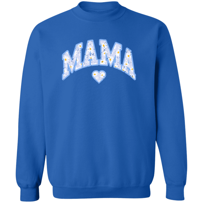 Mama Floral Daisy Sweatshirt (Blue)