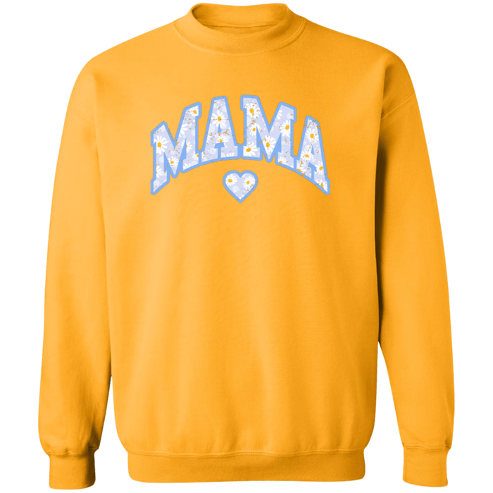 Mama Floral Daisy Sweatshirt (Blue)