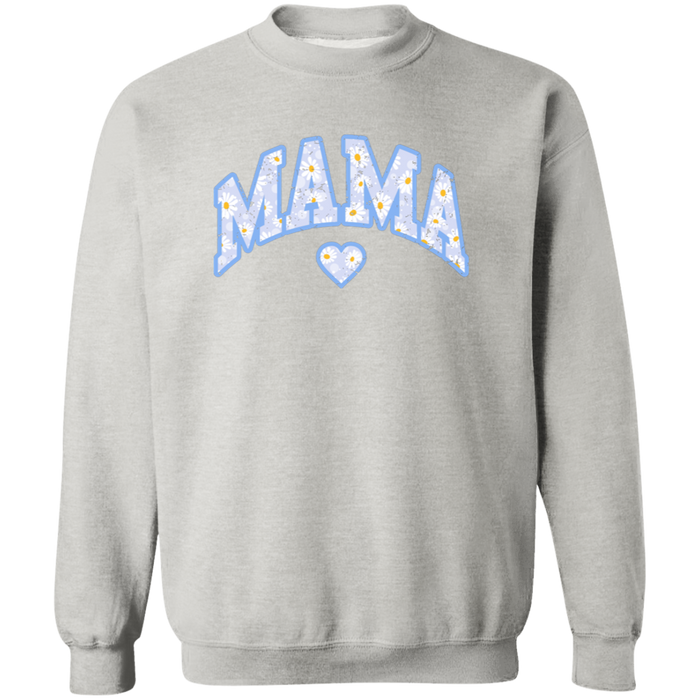 Mama Floral Daisy Sweatshirt (Blue)