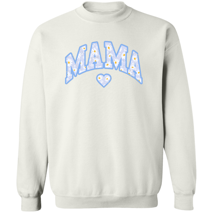 Mama Floral Daisy Sweatshirt (Blue)