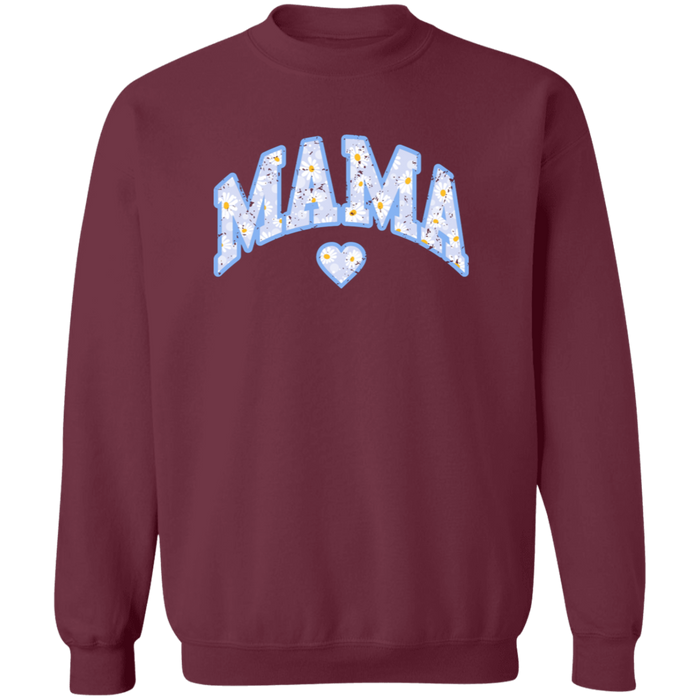 Mama Floral Daisy Sweatshirt (Blue)