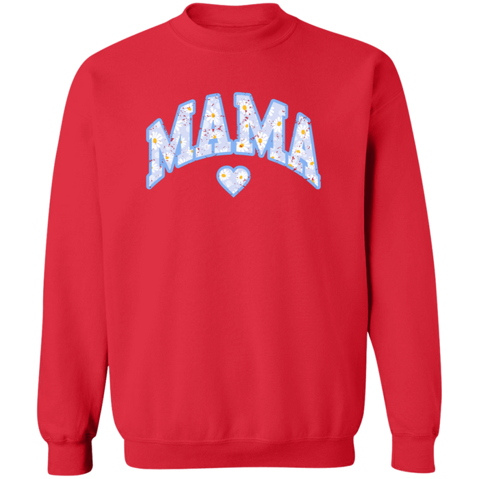 Mama Floral Daisy Sweatshirt (Blue)