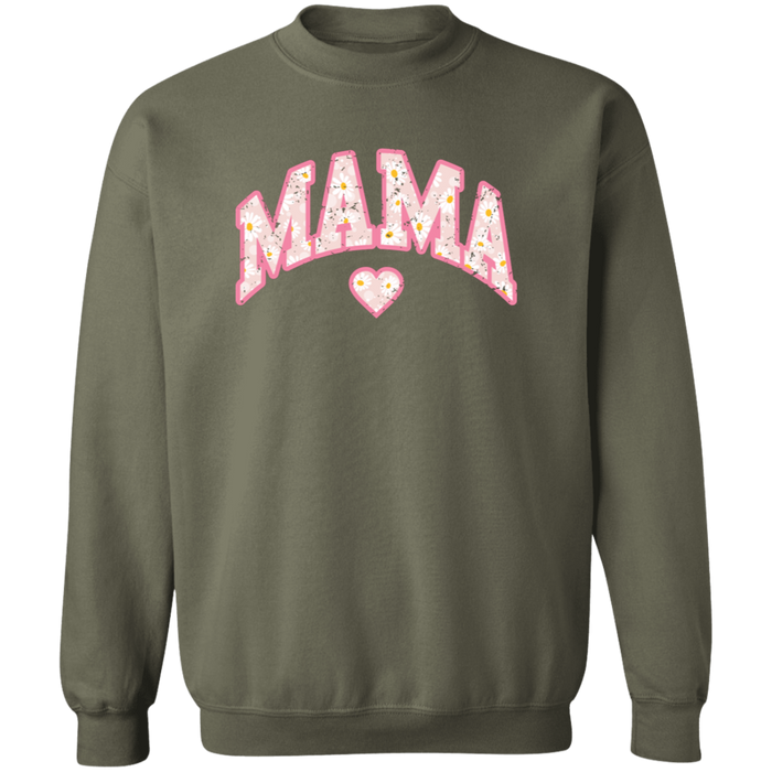 Mama Floral Daisy Sweatshirt (Pink)