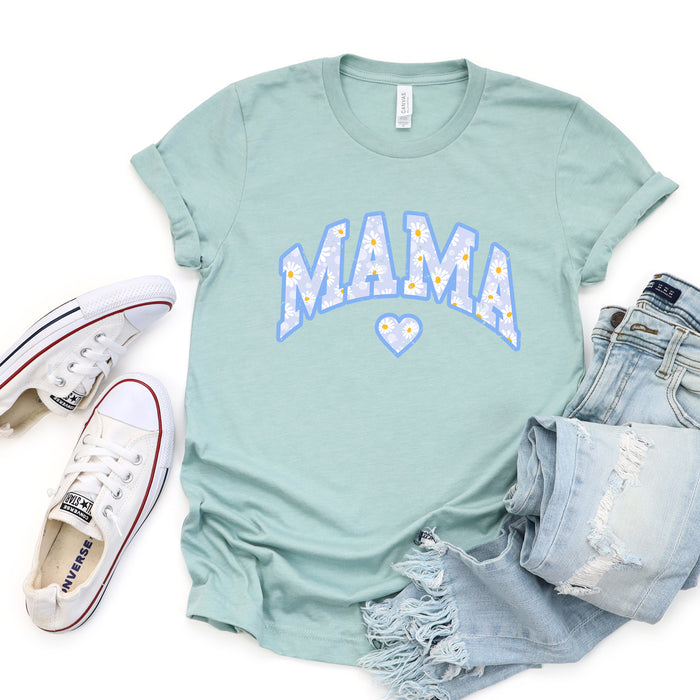 Mama Floral Daisy T-Shirt (Blue)