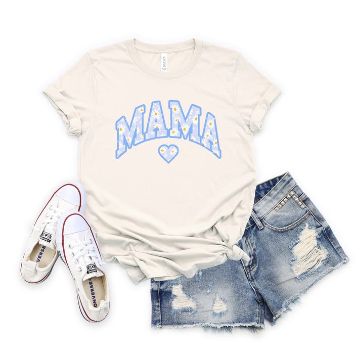 Mama Floral Daisy T-Shirt (Blue)