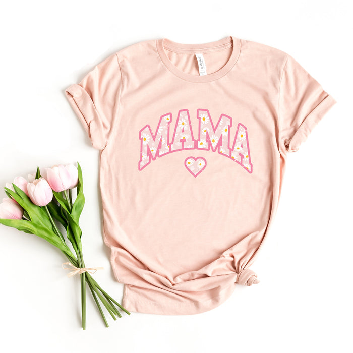 Mama Floral Daisy T-Shirt (Pink)