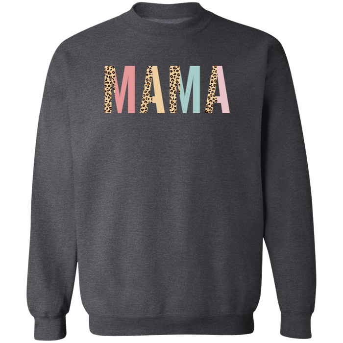 Mama Leopard and Pastel Color Block Sweatshirt