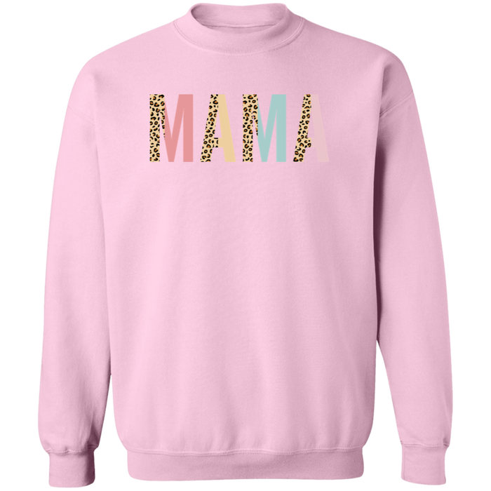 Mama Leopard and Pastel Color Block Sweatshirt