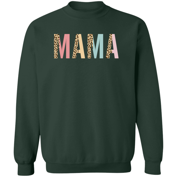 Mama Leopard and Pastel Color Block Sweatshirt