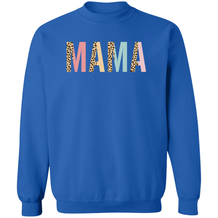 Mama Leopard and Pastel Color Block Sweatshirt