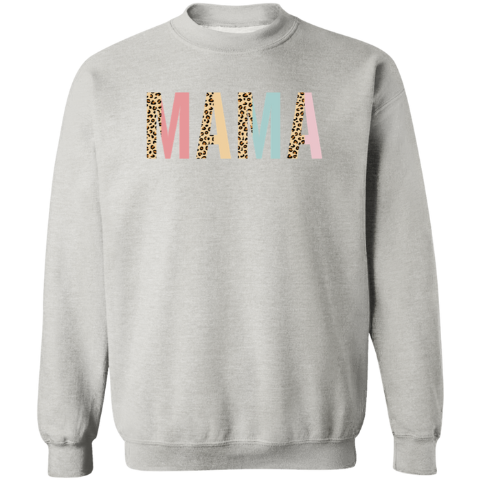 Mama Leopard and Pastel Color Block Sweatshirt