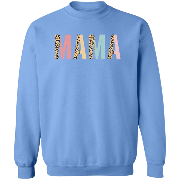Mama Leopard and Pastel Color Block Sweatshirt
