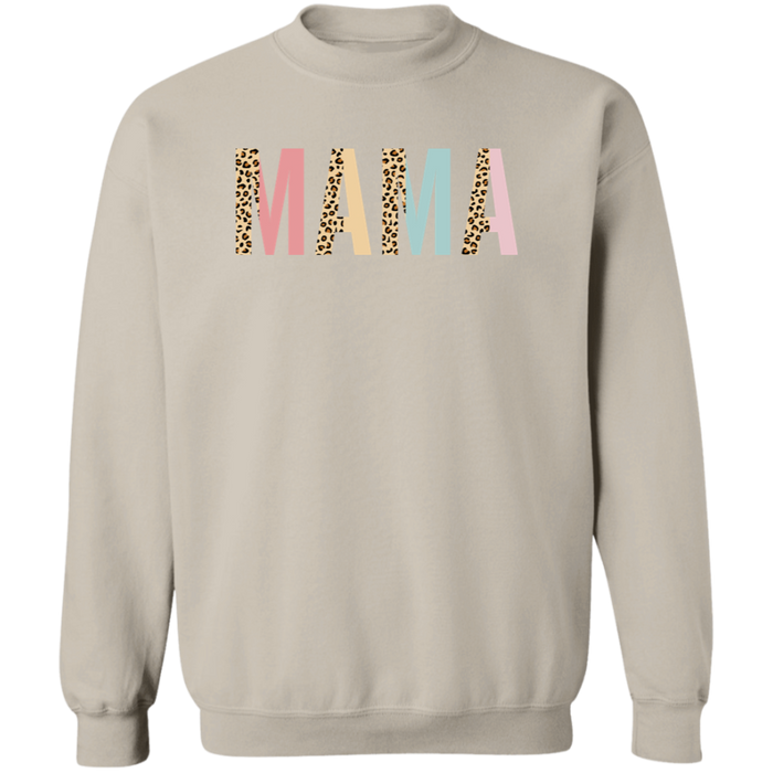 Mama Leopard and Pastel Color Block Sweatshirt