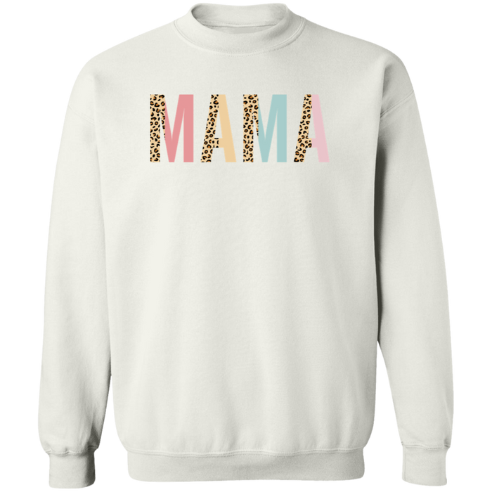 Mama Leopard and Pastel Color Block Sweatshirt