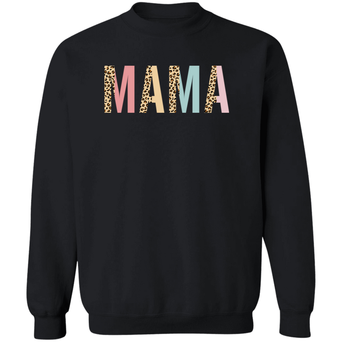 Mama Leopard and Pastel Color Block Sweatshirt