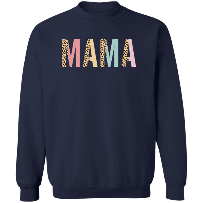Mama Leopard and Pastel Color Block Sweatshirt