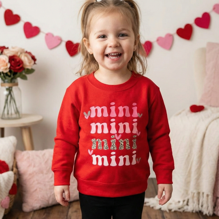Mama & Mini 4x Valentine Sweatshirt (Red)
