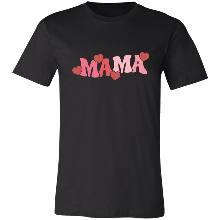 Mama & Mini Valentine Hearts Matching Tees (Black) — matching set