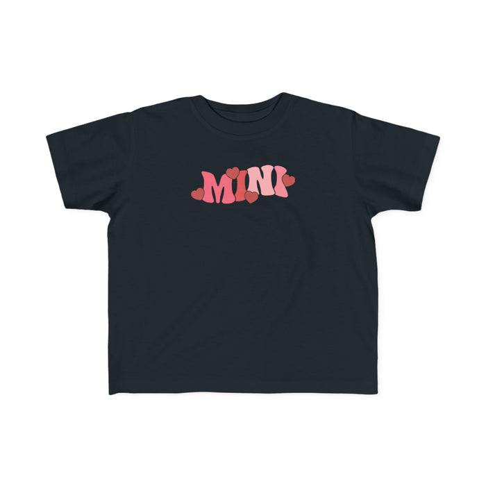 Mama & Mini Valentine Hearts Matching Tees (Black) — matching set