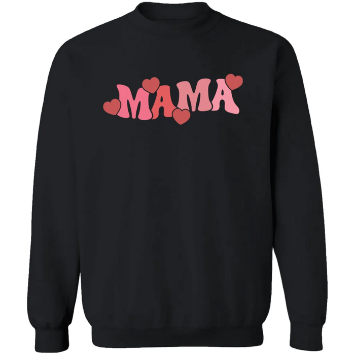 Mama & Mini Valentine Hearts Sweatshirts (Black)