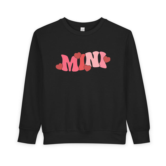 Mama & Mini Valentine Hearts Sweatshirts (Black)