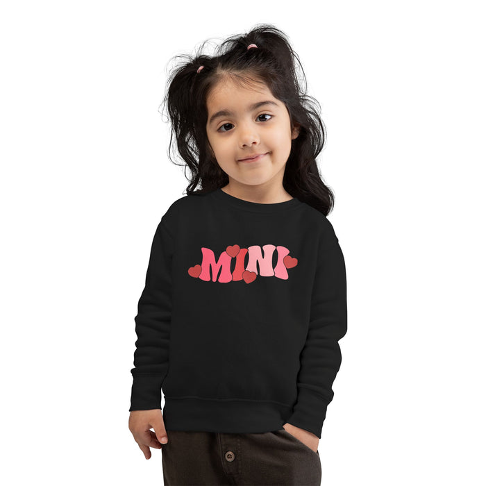 Mama & Mini Valentine Hearts Sweatshirts (Black)