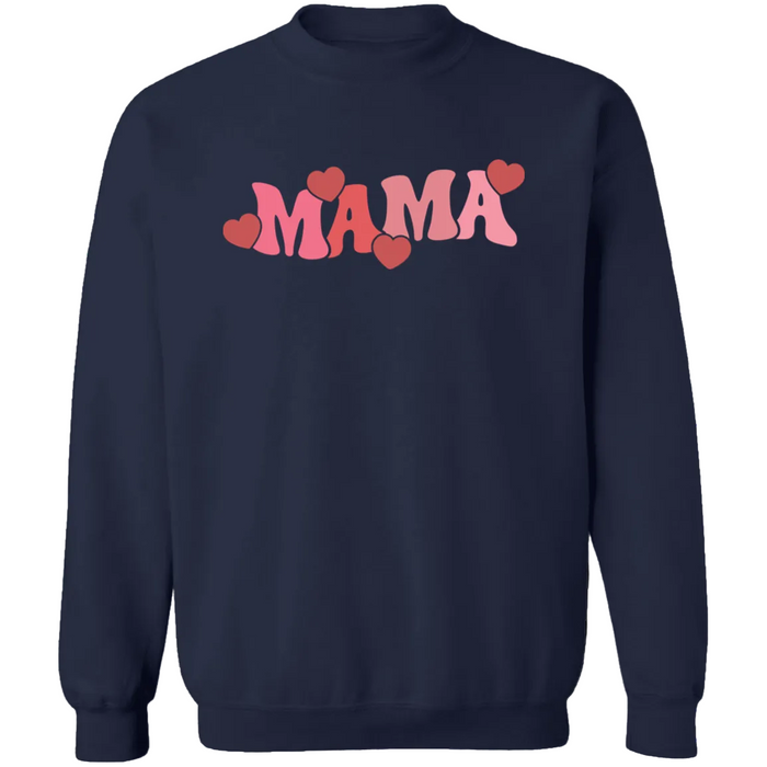 Mama & Mini Valentine Hearts Sweatshirts (Navy)