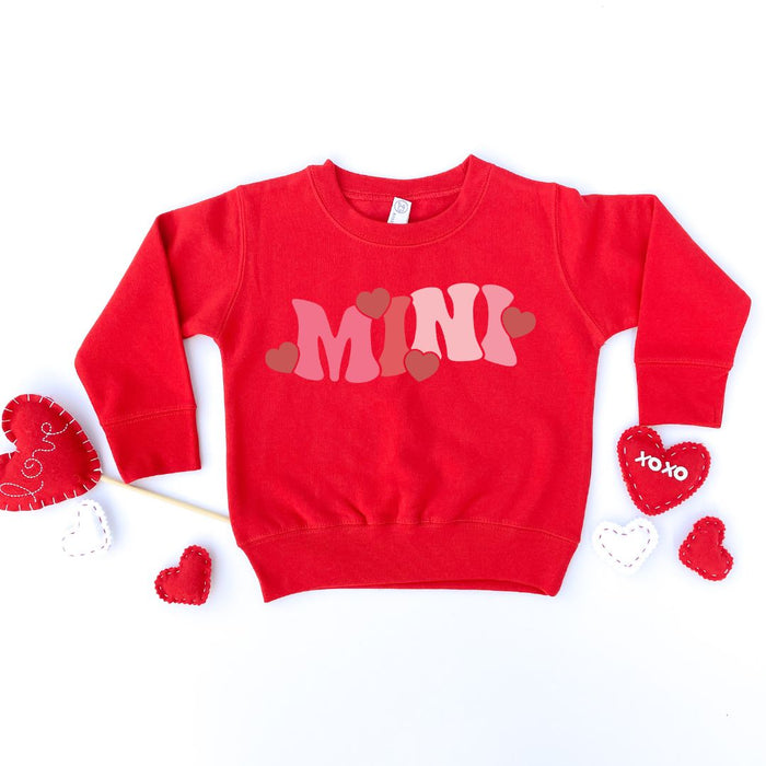 Mama & Mini Valentine Hearts Sweatshirts (Red)