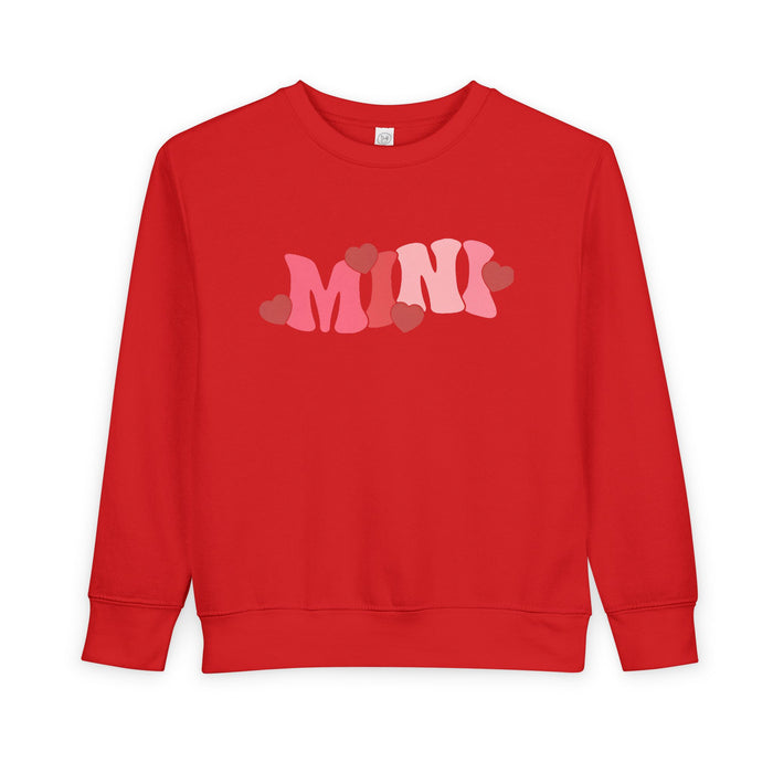 Mama & Mini Valentine Hearts Sweatshirts (Red)