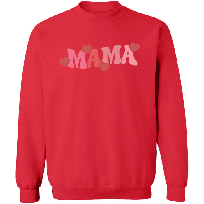 Mama & Mini Valentine Hearts Sweatshirts (Red)
