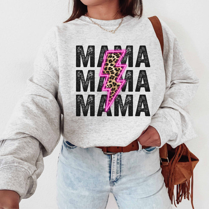 Mama Neon Lightning Bolt Sweatshirt
