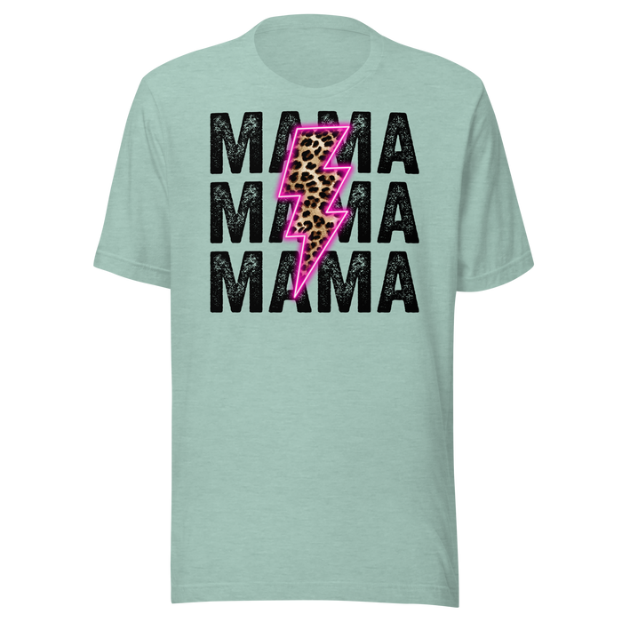 Mama Neon Lightning Bolt T-Shirt