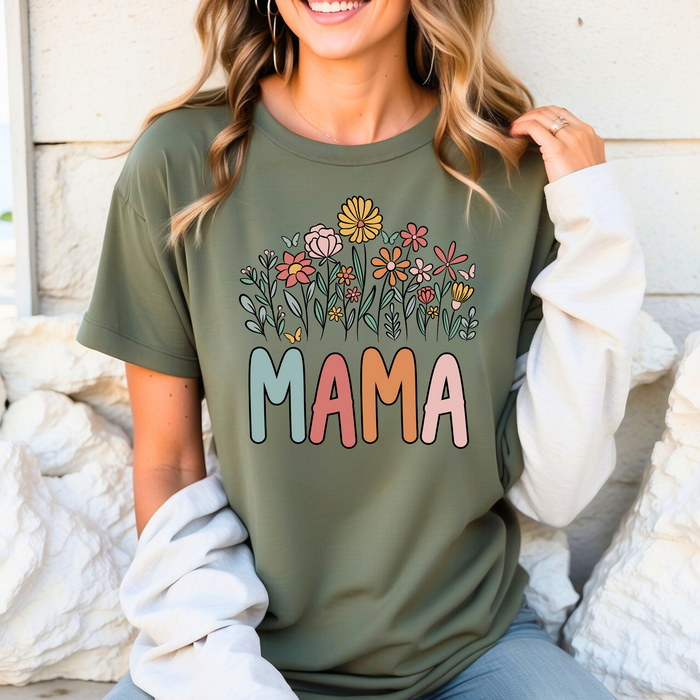 Mama Summer Flowers T-Shirt