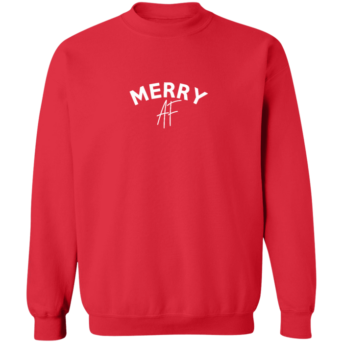 Merry AF Christmas Crew Neck Sweatshirt