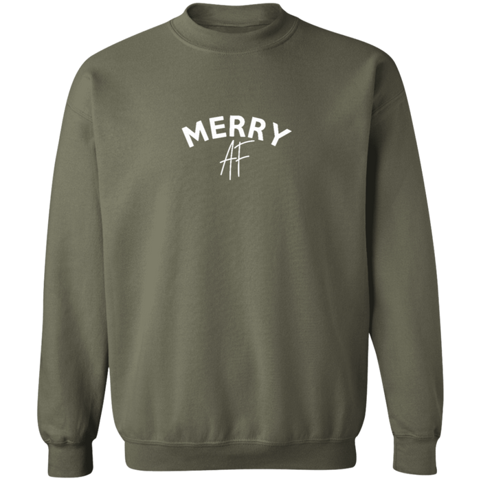 Merry AF Christmas Crew Neck Sweatshirt