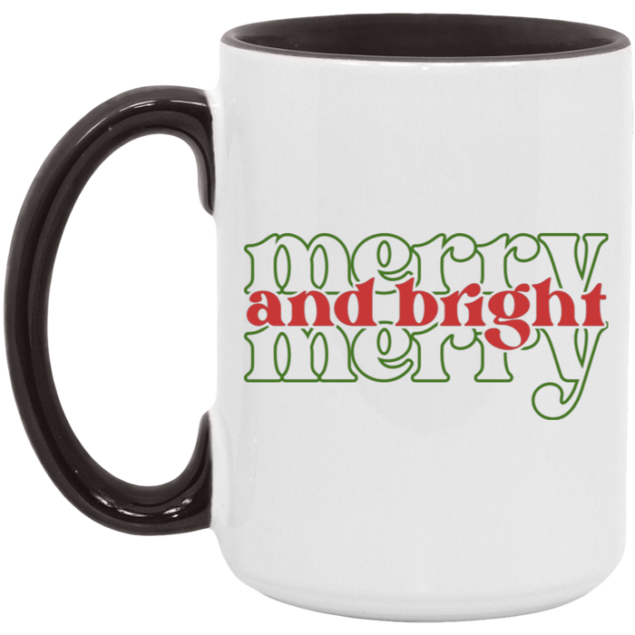 Merry and Bright Merry 15 oz Coffee Mug