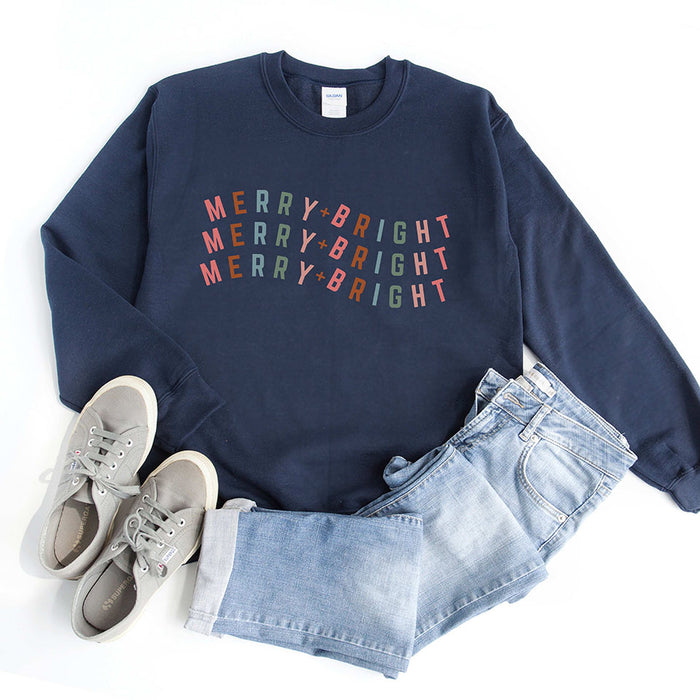 Merry + Bright Wavy Sweatshirt