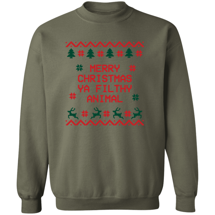 Merry Christmas Ya Filthy Animal Sweatshirt