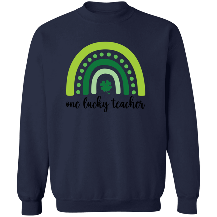 One Lucky Teacher Crewneck Sweatshirt