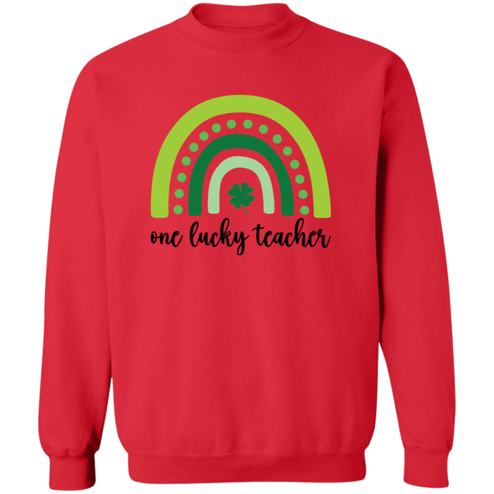 One Lucky Teacher Crewneck Sweatshirt