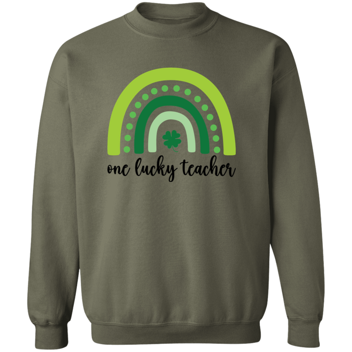 One Lucky Teacher Crewneck Sweatshirt